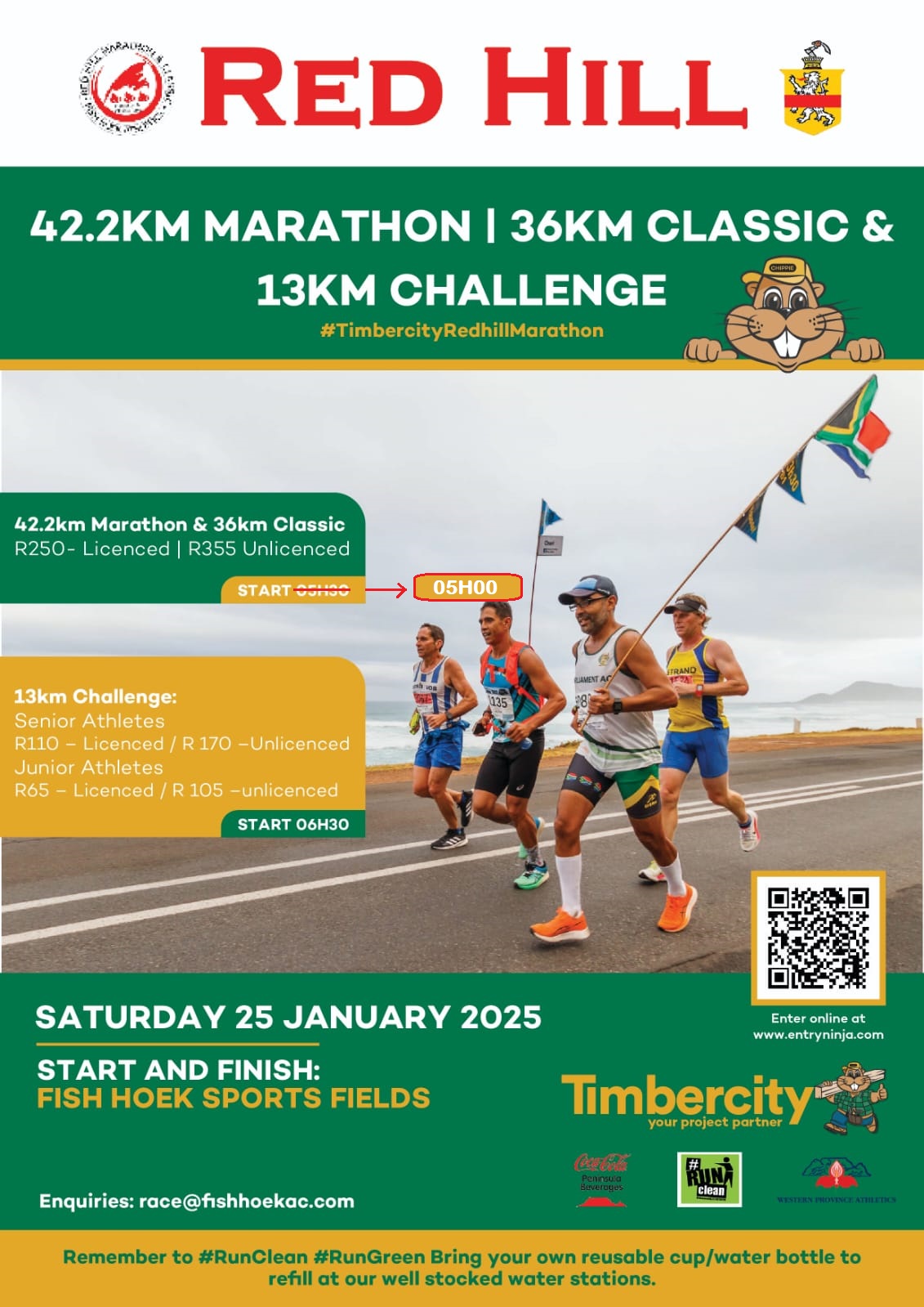 Timbercity Red Hill Marathon Flyer
